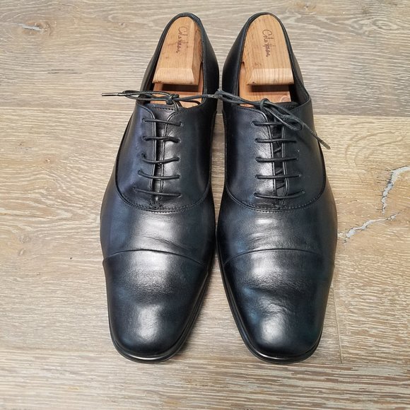 SALVATORE FERRAGAMO Black Leather Oxford Lace Up Mens SZ EU 8 US 9 main image 4